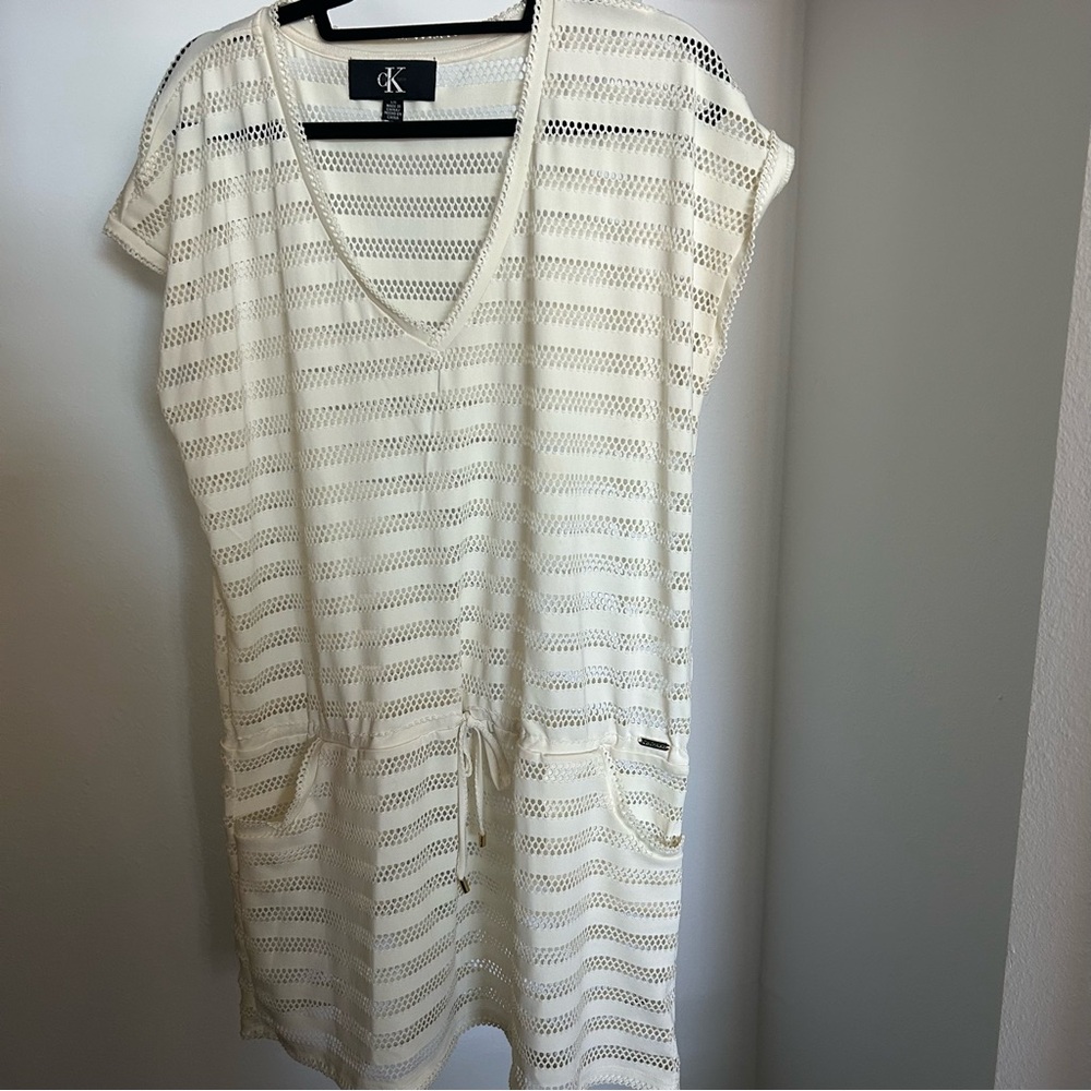 Calvin Klein Ivory Knit Coverup Size L